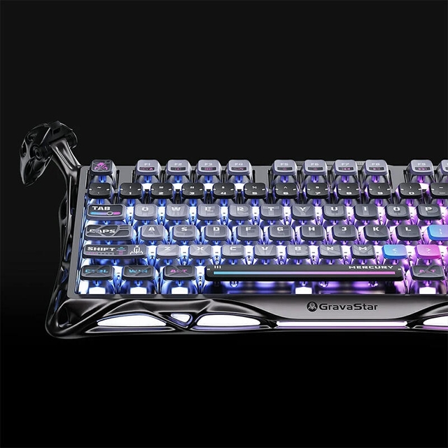 GravaStar Gaming Keyboard Special Edition Mercury K1 Pro 75% Wireless Mechanical Cyberpunk