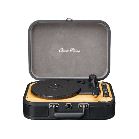 Lenco TT-116 Classic Phono Retro Bluetooth Turntable With Built-In Speakers Black