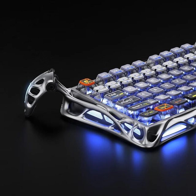 GravaStar Gaming Keyboard Mercury K1 Pro 75% Wireless Mechanical Interstellar Silver