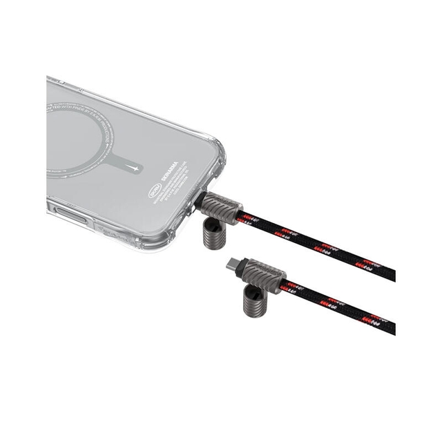 Skinarma Dyno V2 2 In 1 Lanyard and Charging Cable Black