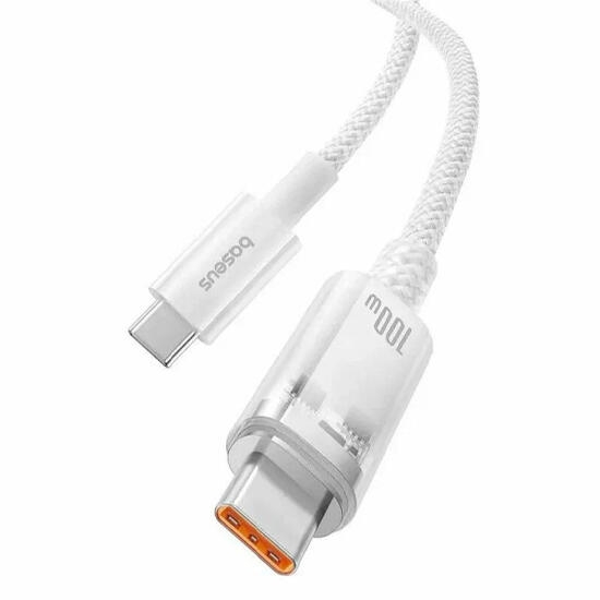 Baseus Explorer Series Fast Charging Cable with STC Type-C 100W 1m P10319703221-00 Stellar White