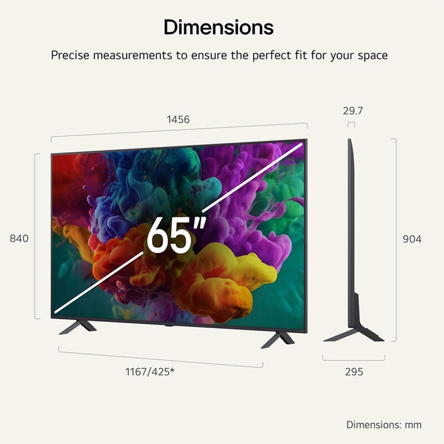 LG TV 65QNED85B6B Black