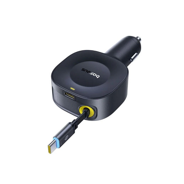 Baseus PrimeTrip VR2 Car Charger with Retractable Cable C+C 30W C0206400 Cosmic Black