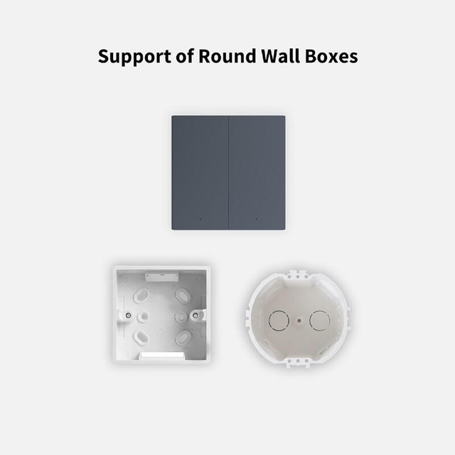Aqara Smart Wall Switch H1 EU With Neutral Double Rocker Grey