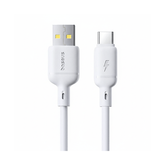 Baseus Silky Fast Charging Data Cable USB-A to USB-C 3A 1m P10377703213-02 White