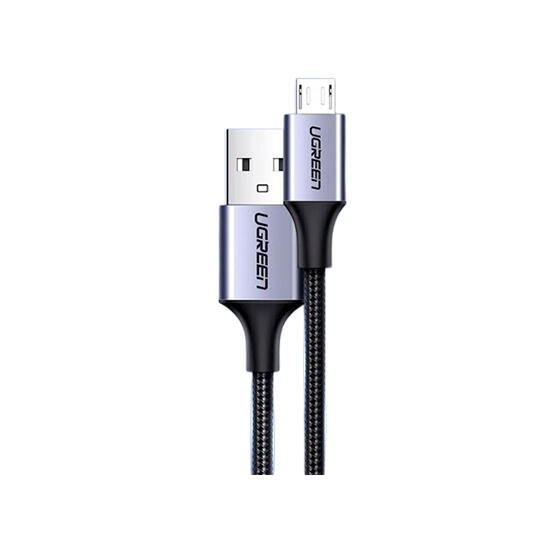 Ugreen USB 2.0 A to Micro USB Cable Nickel Plating Aluminum Braid 1.5m 60147 Black