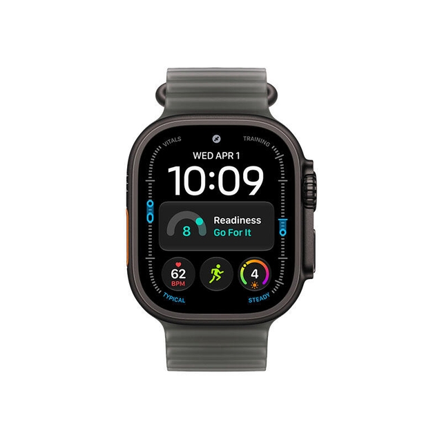Apple Watch Ultra 4 GPS 49mm Black Titanium Case with Translucent Black Ocean Band