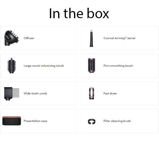 Dyson Airwrap HS08 Complete Long Diffuser with Gift Box Jusper Plum