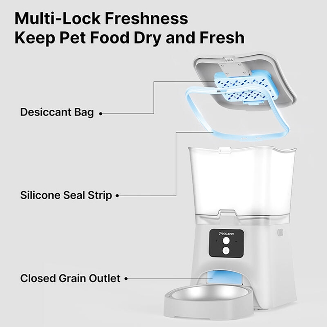 Petsuper Smart Pet Feeder PF02-2 White