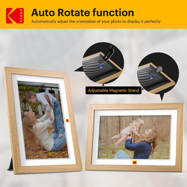Kodak Digital Photo Frame 10 Inch RCF-1018 Wood gain