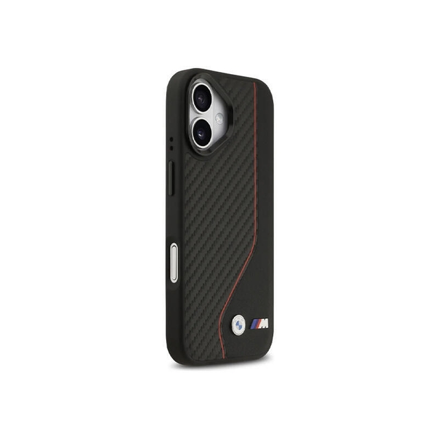 BMW HC M Magsafe PU Carbon Line & Logo Iphone 17 BMHMP17S25PCCSCKR Red