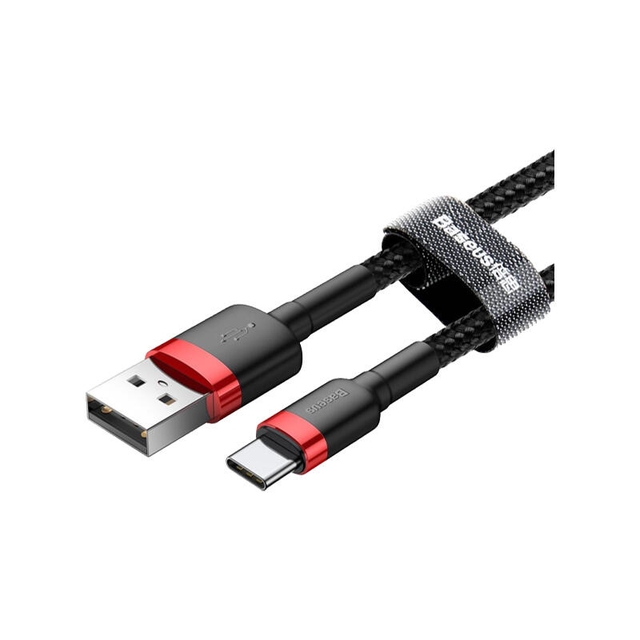 Baseus cafule Cable USB For Type-C 3A 0.5m CATKLF-A91 Red/Black