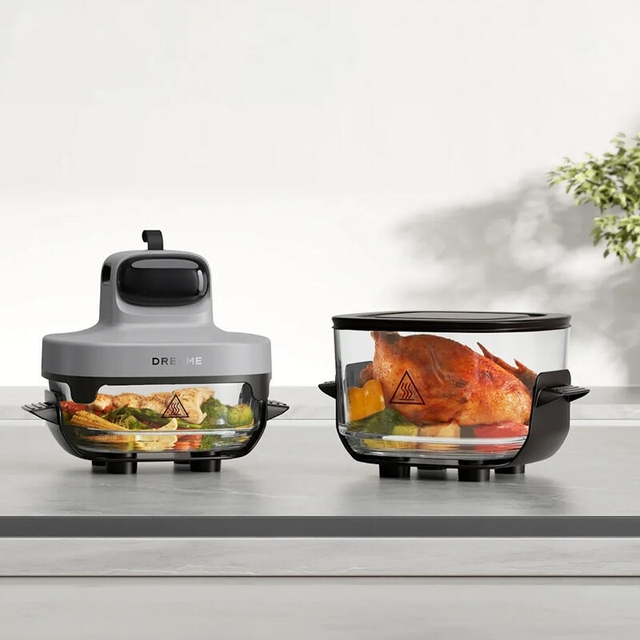 Dreame Tasti 5-1 Portable Glass Air Fryer Grey