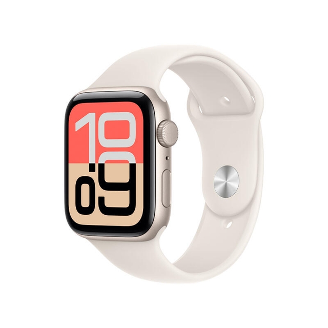 Apple Watch SE 3 GPS 44mm Starlight Aluminium Case With Starlight Sport Band MEHJ4 M/L