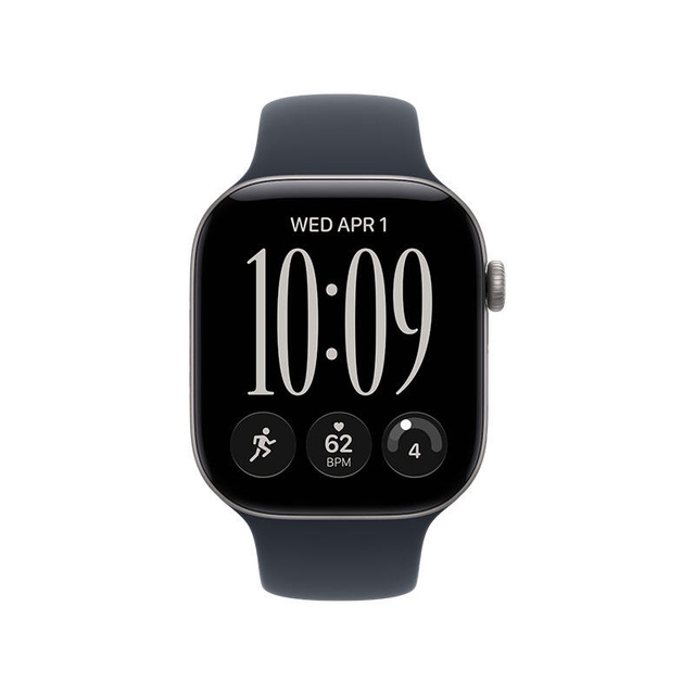 Apple Watch Series 12 GPS 46mm Space Grey Aluminium Case with Navy Blue Sport Band