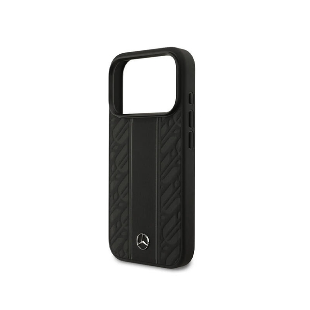 Mercedes-Benz HC Magsafe Leather Laurel Leaves And Stripes Iphone 17 Pro MEHMP17L25RLDLKH Black
