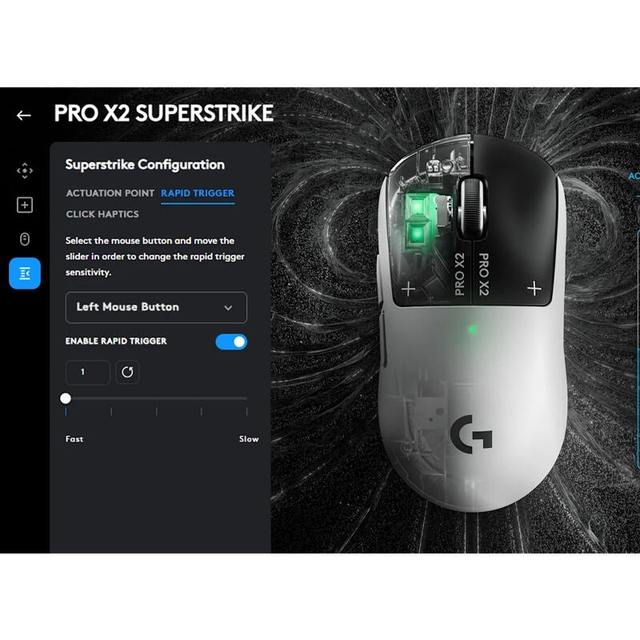 Logitech Gaming Mouse G PRO X2 Superstrike L910-007776 Lunar Eclipse