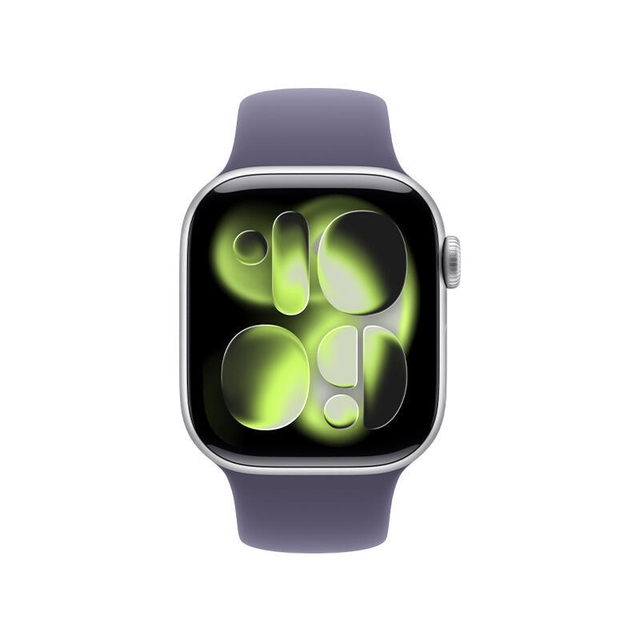 Apple Watch Series 11 GPS 42mm Silver Aluminium Case With Purple Fog Sport Band MEU64 S/M
