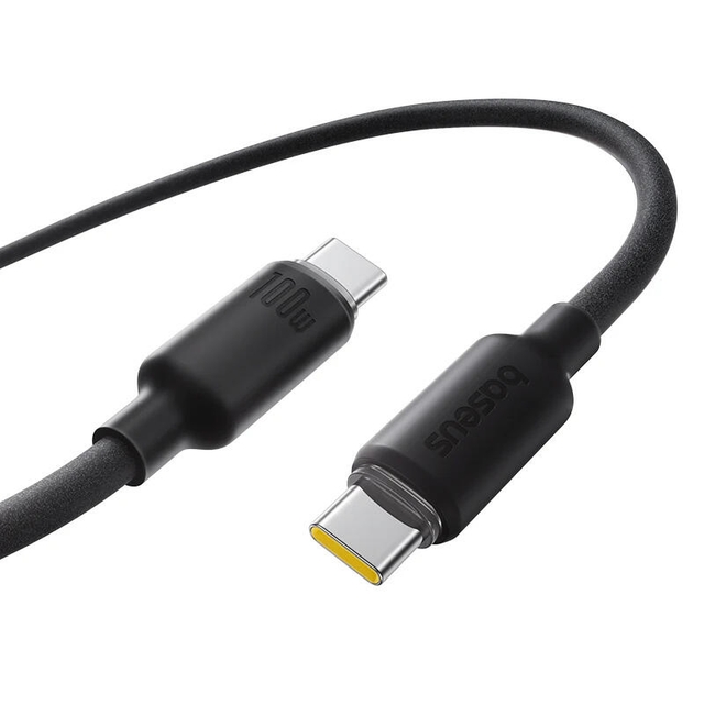 Baseus Foamed Silicone Fast Charging Data Cable USB-C to USB-C 100W 2m E0426704 Cosmic Black