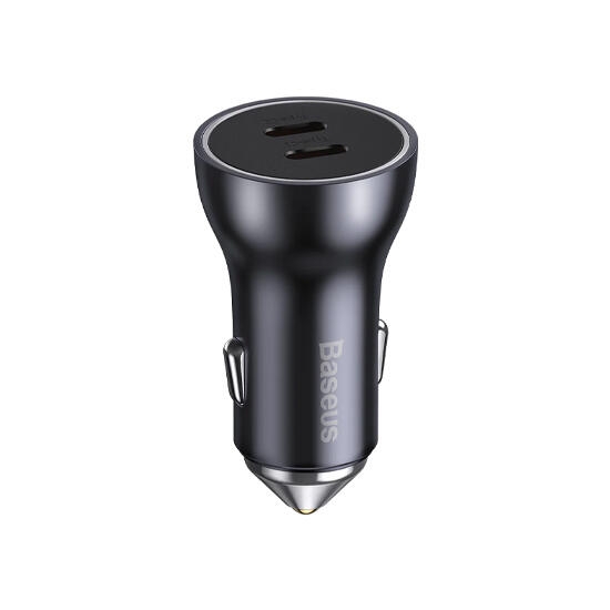 Baseus Golden Contactor Max Dual Fast Charge Car Charger C+C 60W CGJM000213 Dark Grey