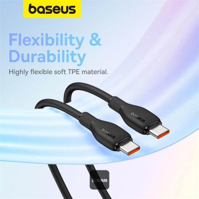 Baseus Pudding Series Fast Charging Cable Type-C to Type-C 100W 1.2m P10355702111-B1 Cluster Black