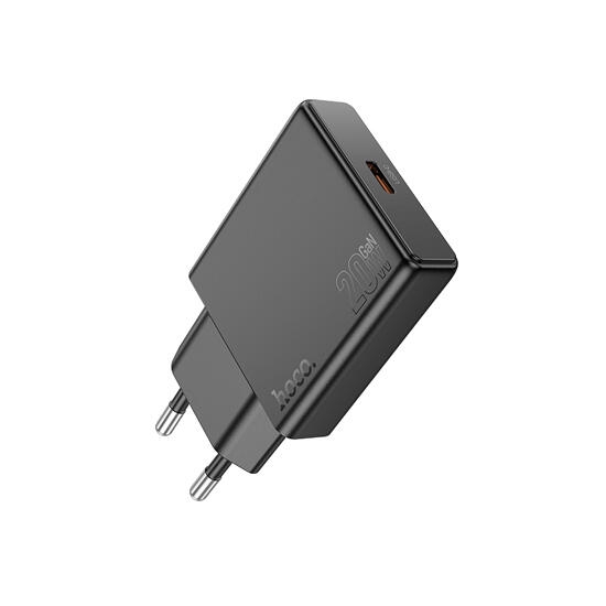 Hoco Delgado Single Port PD20W Charger N37 EU Black