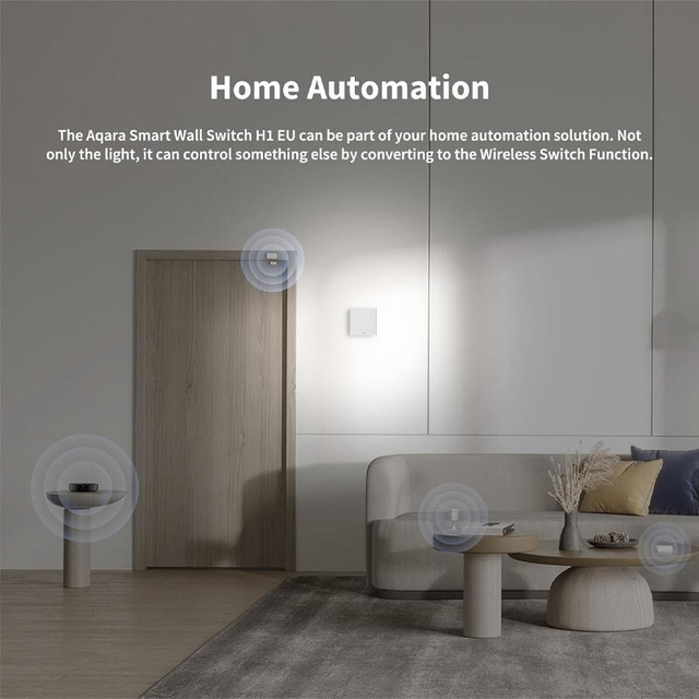 Aqara Smart Wall Switch H1 EU With Neutral Single Rocker White