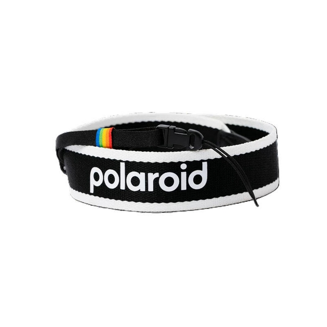 Polaroid Camera Strap Flat Black/White