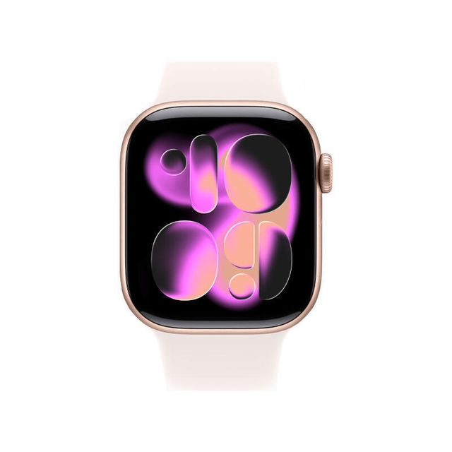 Apple Watch Series 11 GPS 46mm Rose Gold Aluminium Case With Light Blush SB MEV74 M/L