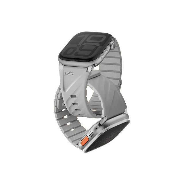 Uniq Fluo Magnetic With Connector Apple Watch Strap 49-40MM Mist grey