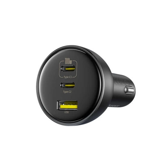 Baseus Multi-Port Fast Charge Car Charger CCU 152.5W Set with type-c cable C00036101111-00 Black