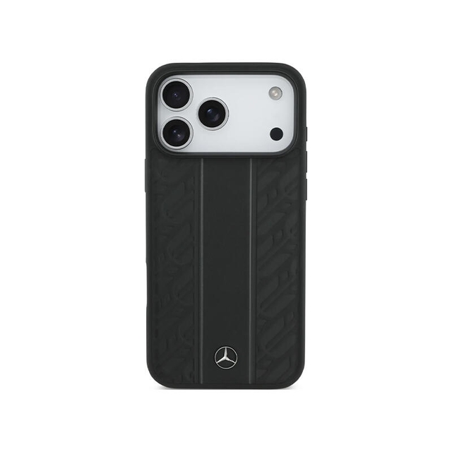 Mercedes-Benz HC Magsafe Leather Laurel Leaves And Stripes Iphone 17 Pro Max MEHMP17X25RLDLKH Black