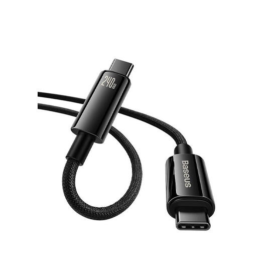 Baseus Tungsten Gold Fast Charging Data Cable Type-C to Type-C 240W 1m CAWJ040001 Black