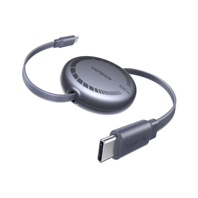 Ugreen Type-c to Type-c 100W PD Fast Charging Retractable Cable 65905 Grey/Black