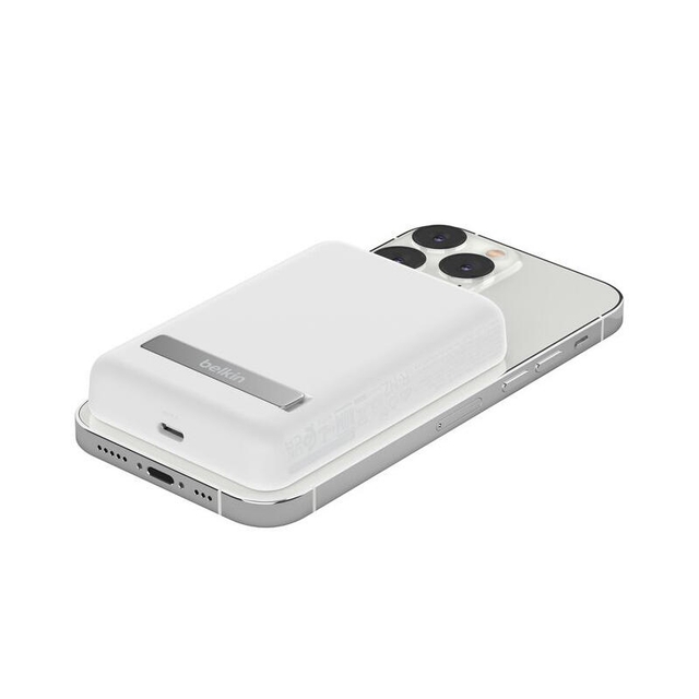 Belkin Magnetic Wireless Power Bank 5000mAh With Stand BPD004BTWT White