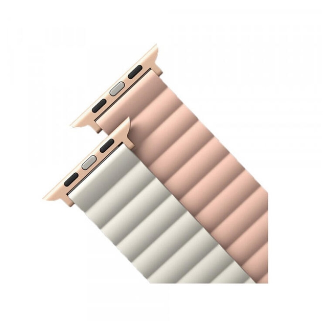 Uniq Revix Reversible Magnetic Apple Watch Strap 41/40/38Mm Pink/Beige