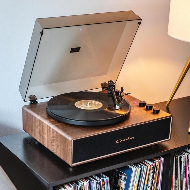 Crosley Stave Record Player Walnut