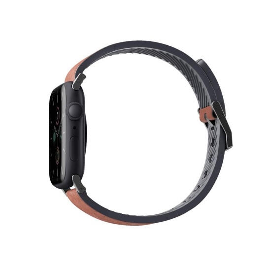 Uniq Straden Waterproof Leather Hybrid Apple Watch Strap 45/44/42Mm Brown