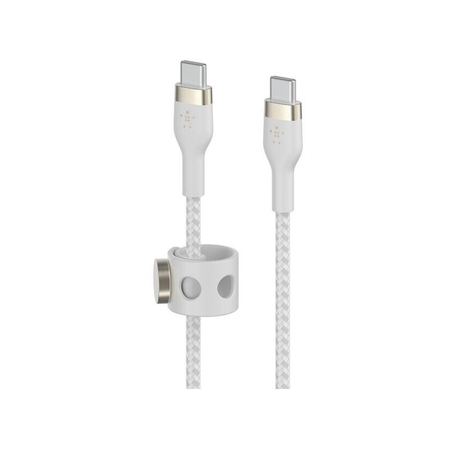 Belkin BoostCharge PRO Flex USB-C to USB-C Braided Silicone Cable 1M CAB011bt1MWH White