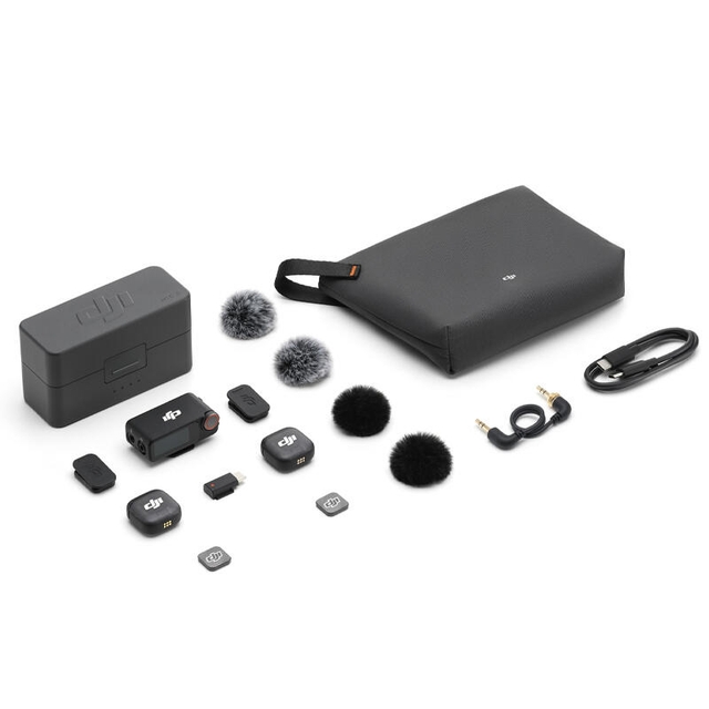 DJI Mic 3 2 TX plus 1 RX plus Charging Case Grey