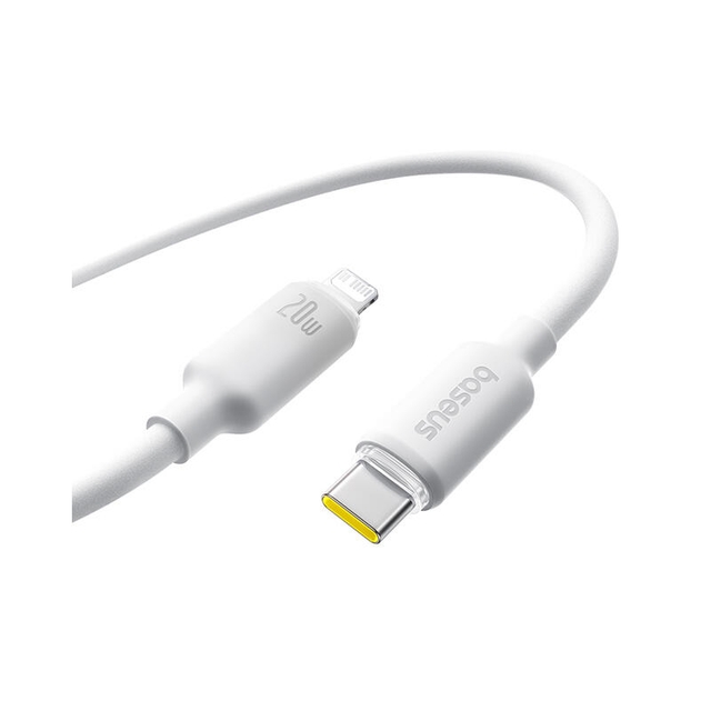 Baseus Foamed Silicone Fast Charging Data Cable USB-C to Lightning 20W 2m E0426A05 Moon White