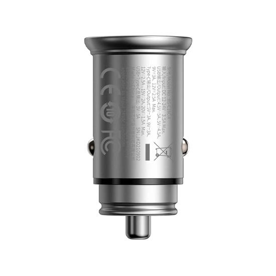 Baseus Circular metal A+C 30W PPS Car Charger CCALL-BS0S Silver