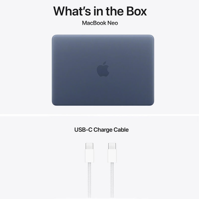 Apple Macbook Neo 13 inch 2026 MHFG4B/A A18 Pro Chip 6c CPU 5c GPU 8GB/512GB W/O Charger Indigo
