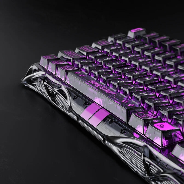 GravaStar Gaming Keyboard Mercury V75 Lite 75% Hall Effect Magnetic Switch Transparent black