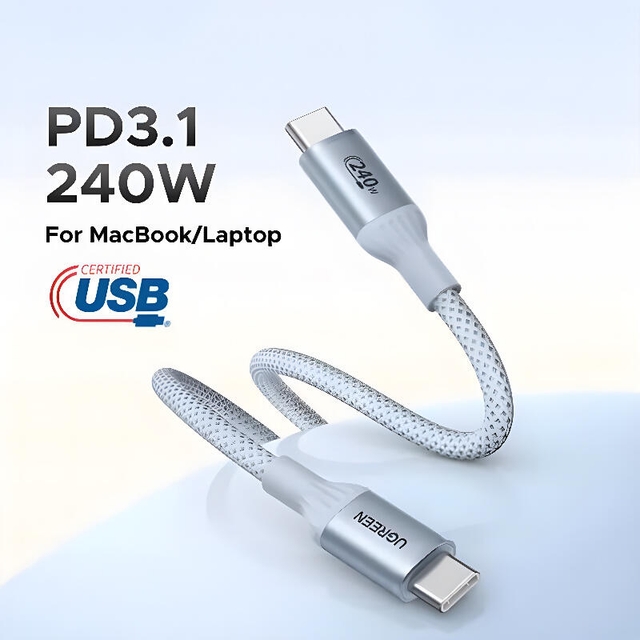 Ugreen 240W Type-C To Type-C PD Fast Charging Cable 1m 75731 Blue