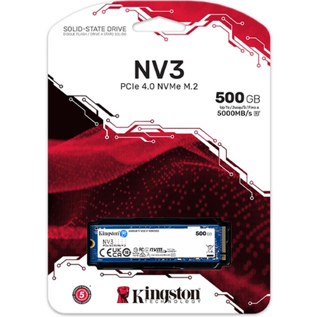 Kingston SSD NVMe 500G M.2 SNV3S/500G Black