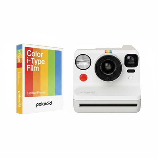 Polaroid Now Generation 3 Pebble White Bundle Color Film 8 Photos