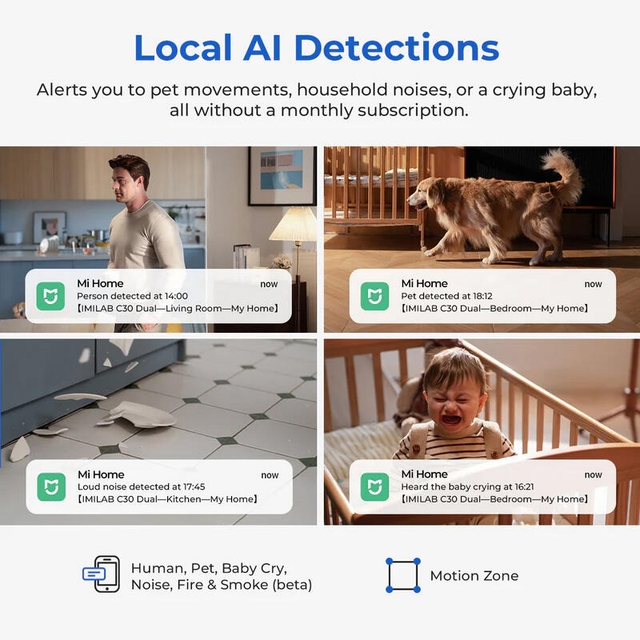Xiaomi imilab C30 Dual Home Security Camera CMSXJ111A White