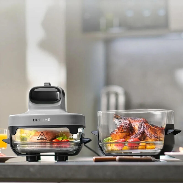 Dreame Tasti 5-1 Portable Glass Air Fryer Grey