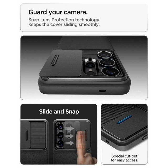 Spigen Optic Armor Case For Samsung Galaxy S26 Ultra ACS10687 Black